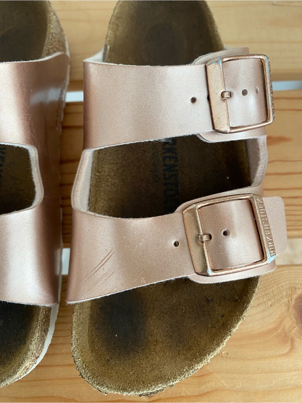 Birkenstock Arizona Kids Electric Metallic Copper Sandals 11 - Picture 11 of 14